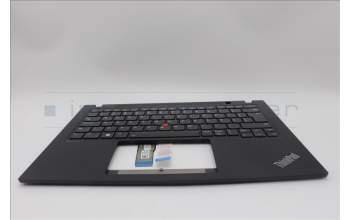 Lenovo 5M11L92810 C-Cover with keyboard, Brazil Portuguese, Black, Backlight, UK