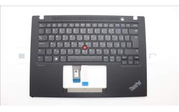 Lenovo 5M11L92816 C-Cover with keyboard, Bulgarian, Black, Backlight, UK
