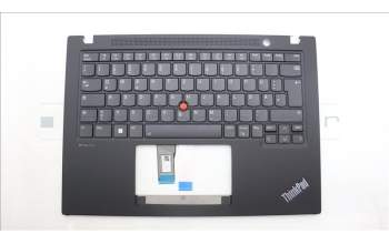 Lenovo 5M11L92852 C-Cover with keyboard, German, Black, Backlight, UK