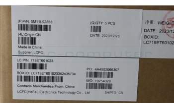 Lenovo 5M11L92868 C-Cover with keyboard, Icelandic, Black, Backlight, UK