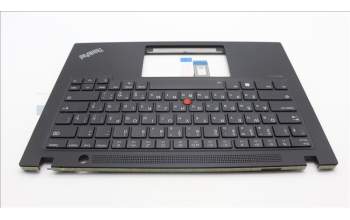 Lenovo 5M11L92904 C-Cover with keyboard, Russian, Black, Backlight, US