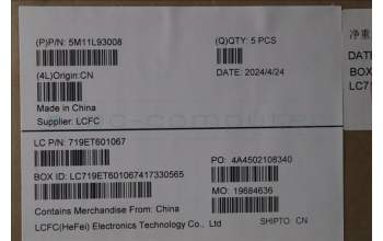 Lenovo 5M11L93008 C-Cover with keyboard, Greek, Black, Backlight, WWAN, US