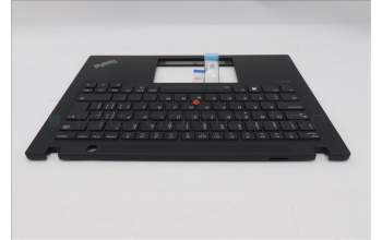 Lenovo 5M11L93073 C-Cover with keyboard, Switzerland, Black, Backlight, WWAN, UK