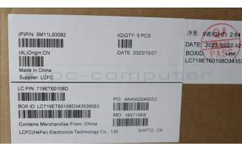 Lenovo 5M11L93082 C-Cover with keyboard, Turkish, Black, Backlight, WWAN, UK