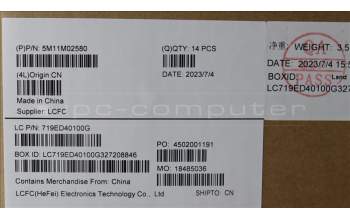 Lenovo 5M11M02580 Group BK WLAN D COVER+SCREW