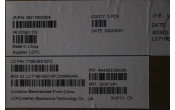 Lenovo 5M11M02904 MECH_ASM KB BK MG WW UK CHY