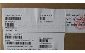 Lenovo 5M11M02905 MECH_ASM KB BK MG WW UK LTN