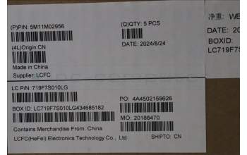 Lenovo 5M11M02956 C-Cover with keyboard, German, Black, UK