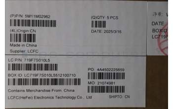 Lenovo 5M11M02962 C-Cover with keyboard, Hebrew, Black, US