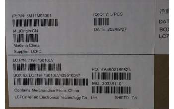 Lenovo 5M11M03001 C-Cover with keyboard, Spanish, Black, UK