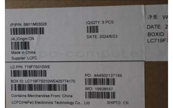 Lenovo 5M11M03028 C-Cover with keyboard, Canadian French 058, Black, Backlight, UK