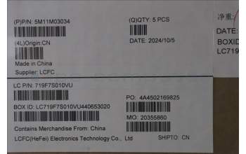 Lenovo 5M11M03034 C-Cover with keyboard, Belgian, Black, Backlight, UK