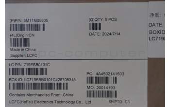 Lenovo 5M11M05805 MECH_ASM KBD BZL,WL,FPR,BK,SRX,EST