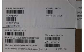 Lenovo 5M11M05807 C-Cover with keyboard, French, Black, Fingerprint, WLAN, US