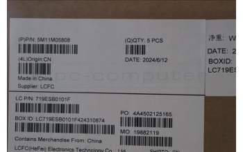 Lenovo 5M11M05808 MECH_ASM KBD BZL,WL,FPR,BK,SRX,FRA/ENG