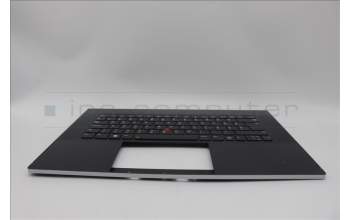 Lenovo 5M11M05812 C-Cover with keyboard, Hungarian, Black, Fingerprint, WLAN, UK