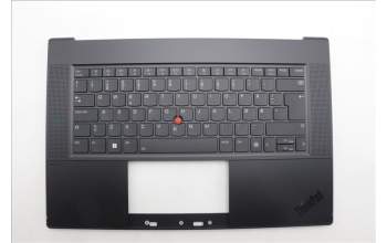 Lenovo 5M11M05819 C-Cover with keyboard, Norwegian, Black, Fingerprint, WLAN, UK