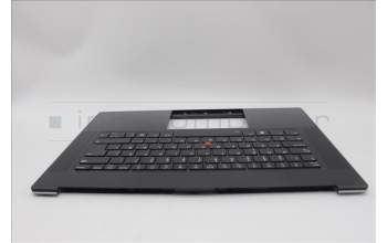 Lenovo 5M11M05819 C-Cover with keyboard, Norwegian, Black, Fingerprint, WLAN, UK