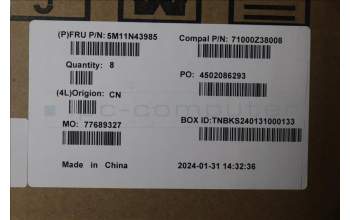 Lenovo 5M11N43985 MECH_ASM REAR_COVER_ASSY_CLOUD_GREY