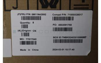 Lenovo 5M11N43992 JOC71_REAR_CVR_ASSY_LUNA_GREY