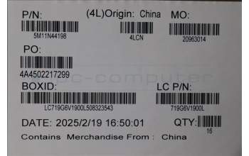 Lenovo 5M11N44198 Top Filtre Assy ,Blk,T5 Gen10