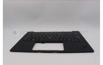 Lenovo 5M11N61081 C-Cover with keyboard, Arabic, Deep Black, FingerPrint Reader, WLAN, US