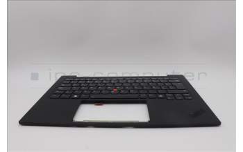 Lenovo 5M11N61101 C-Cover with keyboard, Spanish LA, Deep Black, FingerPrint Reader, WLAN, UK