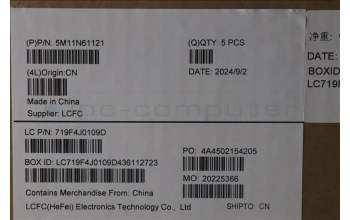 Lenovo 5M11N61121 C-Cover with keyboard, Bulgarian, Deep Black, FingerPrint Reader, WLAN, UK