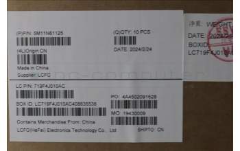 Lenovo 5M11N61125 C-Cover with keyboard,USA English,Deep Black,FingerPrint Reader,WLAN