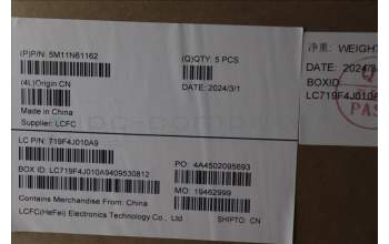 Lenovo 5M11N61162 C-Cover with keyboard, USA English, Deep Black, FingerPrint Reader, WWAN, US