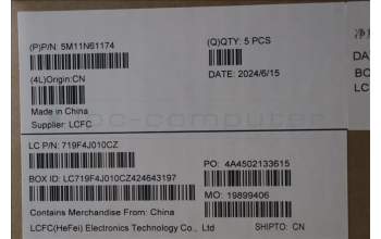 Lenovo 5M11N61174 C-Cover with keyboard, Korean, Deep Black, FingerPrint Reader, WWAN, US