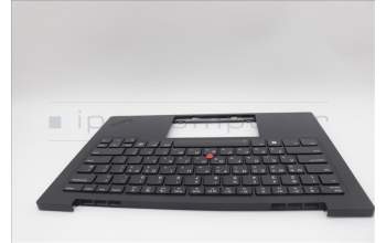 Lenovo 5M11N61174 C-Cover with keyboard, Korean, Deep Black, FingerPrint Reader, WWAN, US