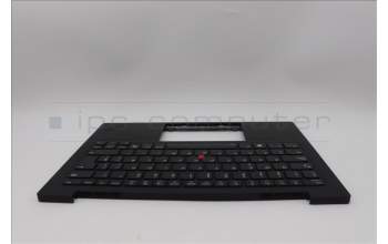 Lenovo 5M11N61182 C-Cover with keyboard, Spanish, Deep Black, FingerPrint Reader, WWAN, UK