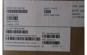 Lenovo 5M11N61183 C-Cover with keyboard,Swedish/Finnish,Deep Black,FingerPrint Reader,WWAN