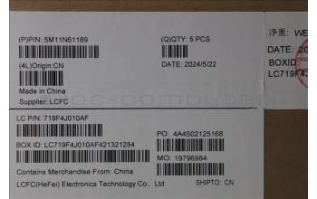 Lenovo 5M11N61189 MECH_ASM GRP_KBD_BZL_UK_WW_DB_CHY