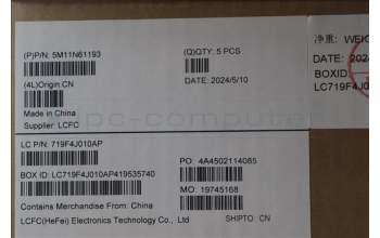 Lenovo 5M11N61193 C-Cover with keyboard, Belgian, Deep Black, FingerPrint Reader, WWAN, UK