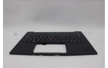 Lenovo 5M11N61193 C-Cover with keyboard, Belgian, Deep Black, FingerPrint Reader, WWAN, UK
