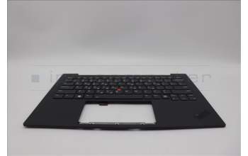 Lenovo 5M11N61205 C-Cover with keyboard, Greek, Deep Black, FingerPrint Reader, WWAN, US