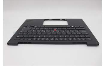 Lenovo 5M11N61206 C-Cover with keyboard, Hebrew, Deep Black, FingerPrint Reader, WWAN, US