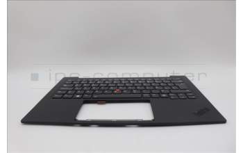 Lenovo 5M11N61208 C-Cover with keyboard, Icelandic, Deep Black, FingerPrint Reader, WWAN, UK