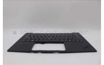 Lenovo 5M11N61224 C-Cover with keyboard, Turkish, Deep Black, FingerPrint Reader, WWAN, UK