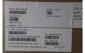 Lenovo 5M11N89408 MECH_ASM BL KB BK MG ENG LTN