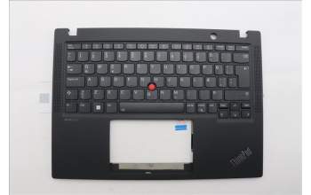 Lenovo 5M11N89435 C-Cover with keyboard, Icelandic, Black, Backlight, UK