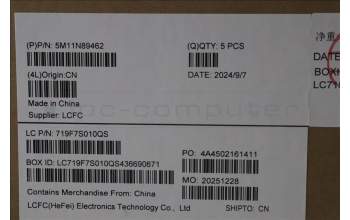 Lenovo 5M11N89462 C-Cover with keyboard, Russian, Black, Backlight, US