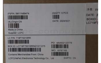 Lenovo 5M11N89474 C-Cover with keyboard, Switzerland, Black, Backlight, UK