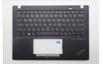 Lenovo 5M11N89492 C-Cover with keyboard, Ukraine, Black, Backlight, US
