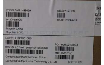 Lenovo 5M11N89499 C-Cover with keyboard, Arabic, Black, Backlight, WWAN, US