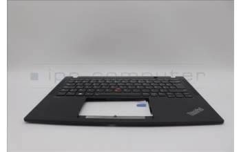 Lenovo 5M11N89503 C-Cover with keyboard, Belgian, Black, Backlight, WWAN, UK