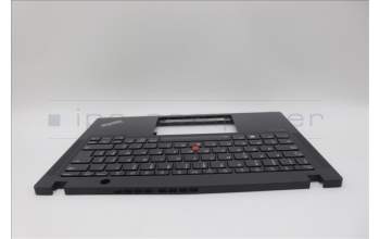 Lenovo 5M11N89503 C-Cover with keyboard, Belgian, Black, Backlight, WWAN, UK