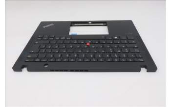 Lenovo 5M11N89537 C-Cover with keyboard, German, Black, Backlight, WWAN, UK